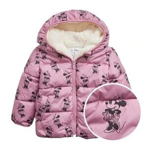 Gap Disney Minnie Mouse Reversible Sherpa ColdControl  Max Puffer Jacket 18-24M